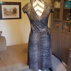 Cheetah print wrap dress